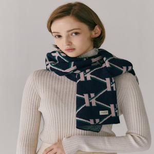 [헤지스] [25FW]네이비 헤리아토 울 머플러/HIMU5F801N2