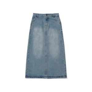 M 커버낫반바지 CQK CO2403SR73-BL 우먼 데님 롱 스커트 Blue