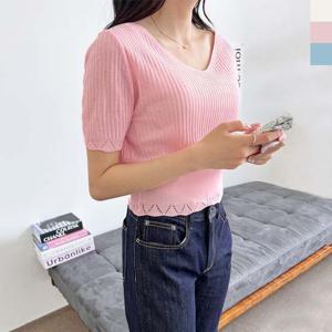 2L-CBB 1066 여자쿨썸머브이반팔니트