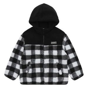 [에꼴리에][에꼴리에] 남아 체크 양털 플리스 후드 점퍼 21D0106