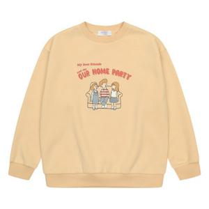 [에꼴리에]MARIO여아 기모 프렌즈 맨투맨 티셔츠 21D0454_BE