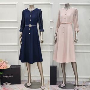 [미니멈]MD 쉬폰 슬리브 원피스 MD MMXCAWO7100 M_CJ