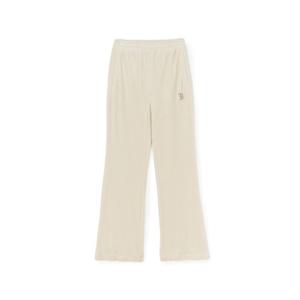 M MLB바지 GQC 3FPTB0446-43CRD 여성 베이직 스몰로고 벨벳 플레어팬츠 보스턴 레드삭스