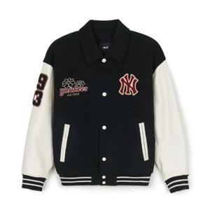 MLB자켓 GQC 3AJPV1446-50BKS 울 팝 카라 바시티자켓
