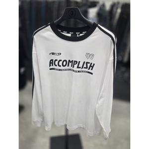 [써드케이]두줄 tape 긴팔 티셔츠 mq5tu520  002 화이트 DG