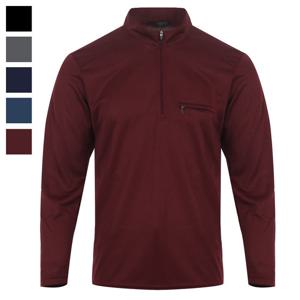 남자 간절기 스판 반집업 긴팔 티셔츠 DH-TSA-WD401-와인