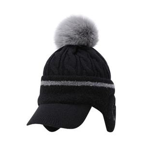 [마스터바니에디션] (421E4CP207)여성 탈착 폼폼이 이어워머 니트 비니캡