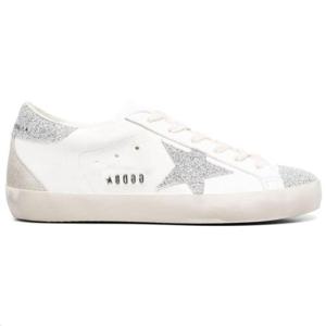 23FW 골든구스 여성 글리터 슈퍼스타 로우탑(화이트실버탭) GWF00102 F004768 15371