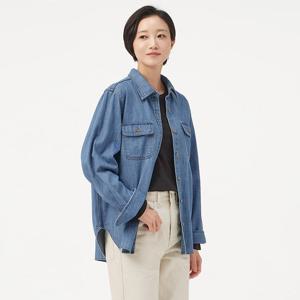 [빌드]BPFB420 E. 데님 셔츠 /빅사이즈/미시/여성/가을