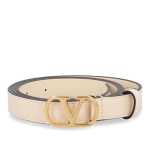 발렌티노 V로고 시그니처 가죽 슬림 벨트 WT0SM7IYR REN