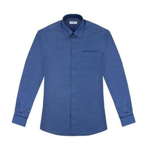 레귤러)아워글래스 패턴 블루 셔츠_S7119