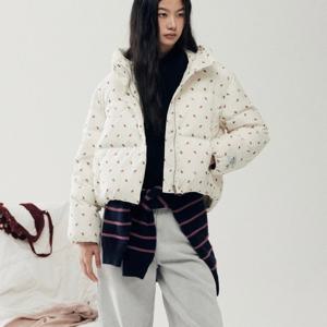 [쥬크][ZOOC X 로렌정]프린트 하이넥 덕다운 점퍼 Z254PSG707