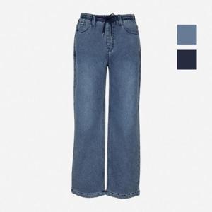 뱅뱅 HC07 공용 밴딩 기모 루즈핏 청바지 NQL980