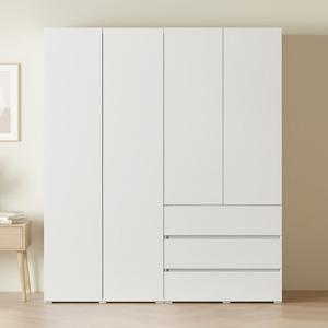 아씨방가구 피트 원터치 원룸 행거 싱글+3단 서랍 옷장 세트 1600