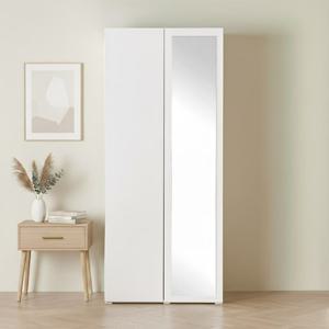 아씨방가구 피트 원터치 원룸 행거 수납 전신거울 옷장 800