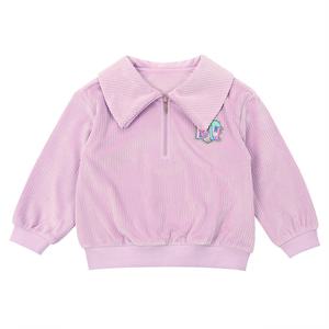 [티파니(백)]연보라 골지 벨벳 집업티(T36KKT080)