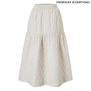 [미니멈][미니멈 에브리데이]퀼팅 셔링 밴딩 플레어 스커트 (EB4WH018D)