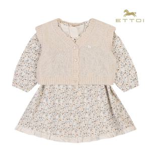 [에뜨와]루엔베스트 원피스 SET 07S724003/출산선물,백일,돌,조카선물,겨울신상