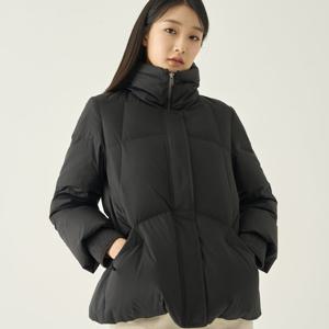 [지센] (2컬러) 만두카라 덕다운 코쿤 숏 점퍼 LCDWNA22