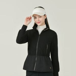 헤지스골프  블랙 여성 플리스 하이브리드 중힙 풀집업 점퍼(HWJU5D715BK)