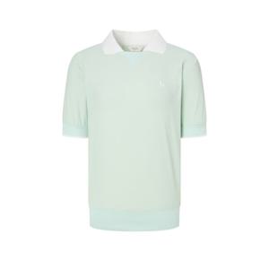 헤지스골프  옐로우그린 여성 투어 에어 도트 카라 블루종 반팔 티셔츠(HWTS5D512L1)