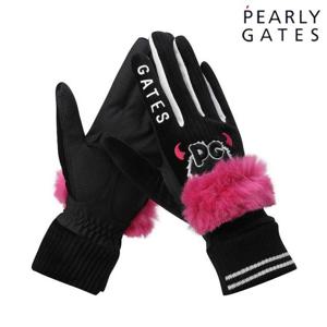 파리게이츠 (521E4GV301) 여성 데빌 스마일 벨벳 퍼 믹스 양손 장갑