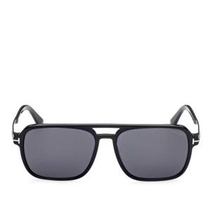 톰포드 블랙 프레임 렉탱귤러 더블 브리지 선글라스 FT0910 01A