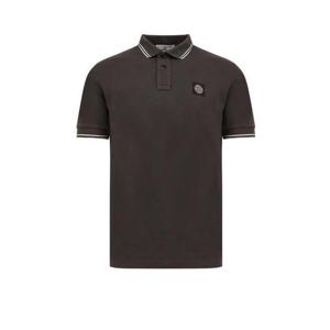 25 FW 스톤 아일랜드 로고 패치 버튼 폴로 셔츠 그레이 K2S152200007S0018