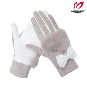 마스터바니  (421D4GV401) 여성 리본 퍼 블록 양손 장갑