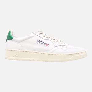 (남성)오트리 23SS 메달리스트 화이트 레더 그린탭 스니커즈 AULM LL20