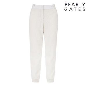 파리게이츠 (521D4PF681) 여성 부클 배색 로고 자수 패딩 팬츠