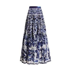 25 FW 돌체앤가바나 마졸리카 프린트 티어드 스커트 I4O20WFI5JK TP445034185