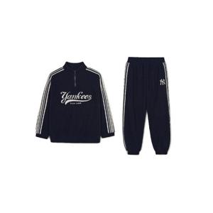M MLB키즈트레이닝세트 TQK 7AS2VA246-50NYD 바시티 스포츠 기모 테리 맨투맨세트 뉴욕양키스