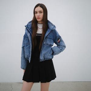 [에고이스트] 후드 탈부착 데님 워싱 점퍼 (ER4DZ961)