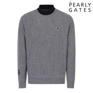 파리게이츠 (511D4SR623) 남성 바니 체인 패턴 레이어드넥 니트