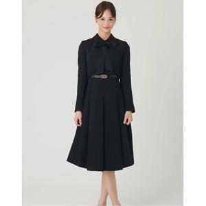 [샤틴]리본타이 벨티드 플레어 원피스S244S602B