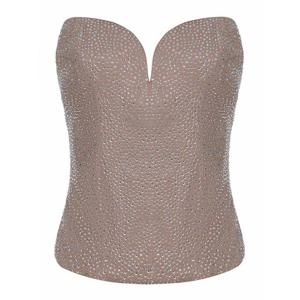 [GIUSEPPE DI MORABITO] 라프리마 여성 탑 탱크 바이 메이드 오브 비스코스 TO352FC05428A21 카멜 /8