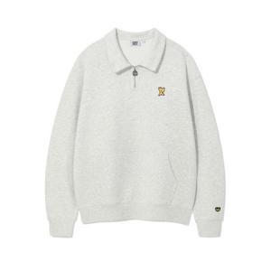 와키윌리긴팔티 KQ WA2503CR02LG 키키 로고 하프집업 맨투맨