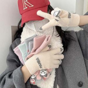 여성 6컬러 러브미 겨울장갑 판다 하트 스마트장갑