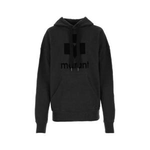 ISABEL MARANT ETOILE 블랙 코튼 혼방 맨셀 스웨트셔츠 SW0001FAA1M07E 02FK