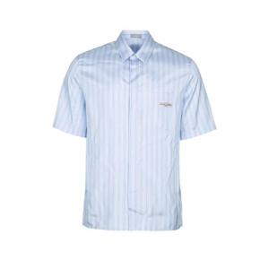 DIOR HOMME CAMICIA SETA MANICHE CORTE RIGHE ETICHETTA 493C521C6028 560