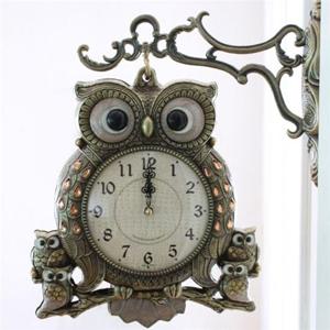 (정품)   부엉이가족 양면시계(골드) 예쁜벽시계 인테리어벽시계 고급벽시계 거실벽시계 저소음