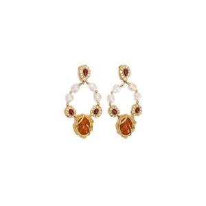 25 FW 로베르토 카발리 펄 장식 샹들리에 이어링 VWG014AM081 TP446101977