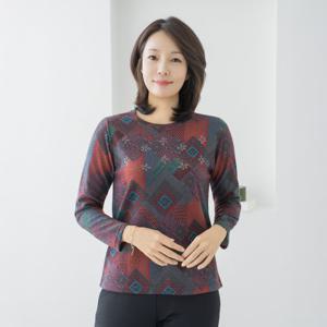 엄마옷 마담4060 기모사각라운드티셔츠 데일리 여성 -ZTE2512016-