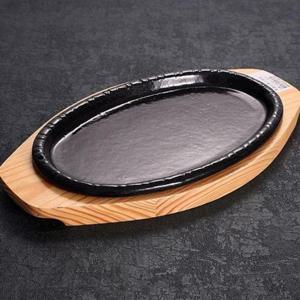 코팅 주물팬 타원 무쇠팬 콘치즈 스테이크팬 19cm