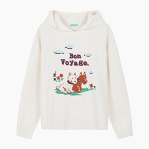 [베네통]강아지 자수 후드 니트 (BAKP07511)