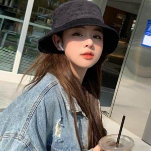 코듀로이 골덴 벙거지 베이직 스트릿 챙모자