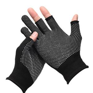 미끄럼방지 작업용 3구 반장갑 1봉지(12개) 블랙