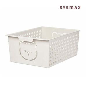 곰돌이바스켓 대 아이보리 1P 사각바스켓 수납바스