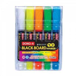 블랙네온보드마카5색세트 동아 5.0mm